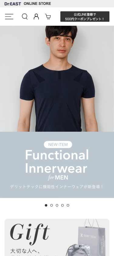 Dr.EAST公式ストア スマホ画面