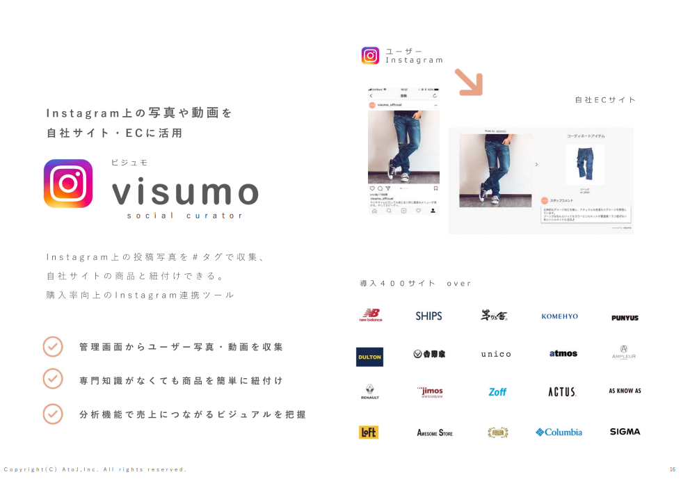 visumoサンプル画面