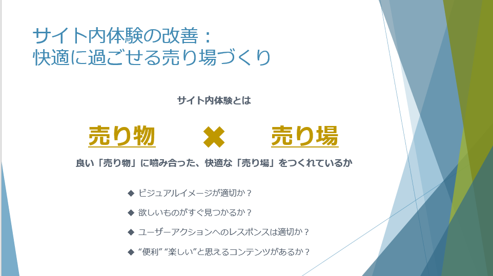 サイト内体験の改善